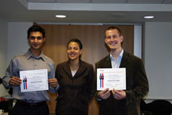 Student winners with LSE CASE coordinator